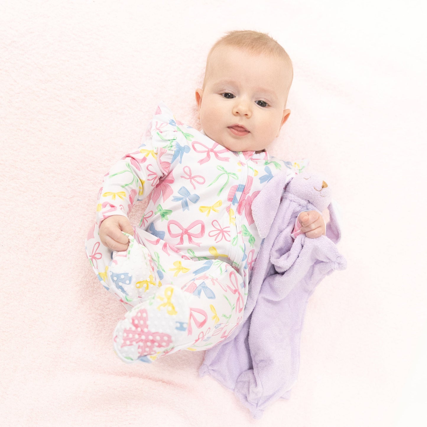 Sweet Bows Zip Footie
