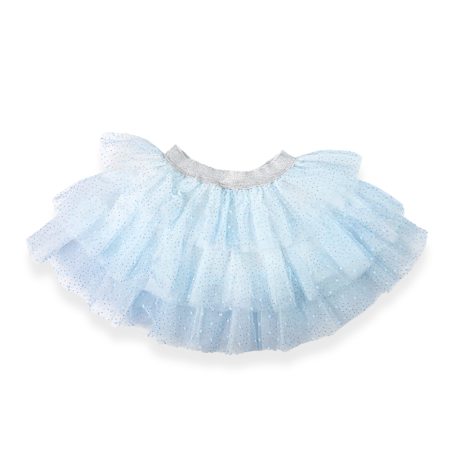 Blue Dot Mesh Tiered Tutu
