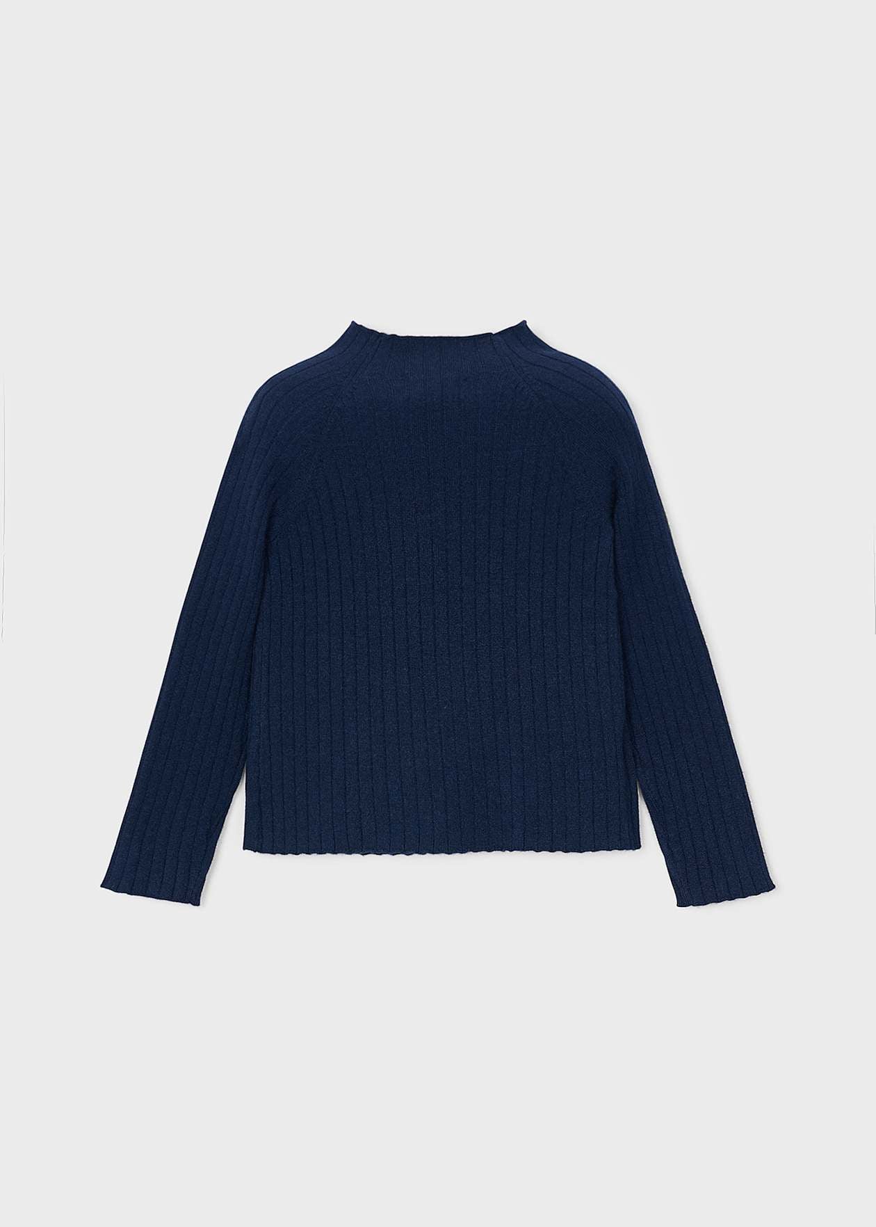 Navy Knit Mockneck