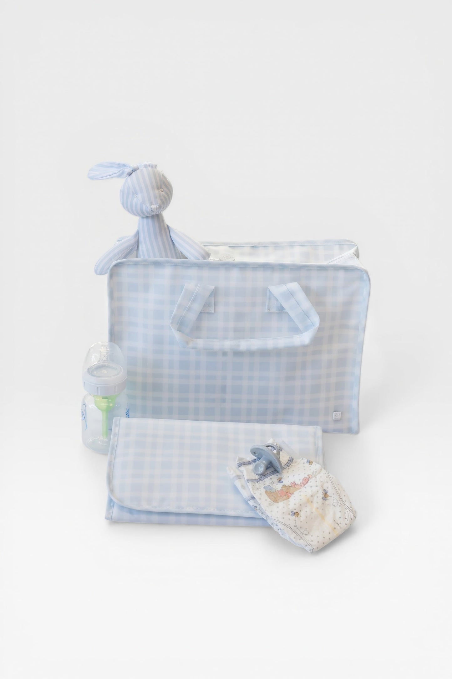 Blue Pimlico Plaid Overnight Tote