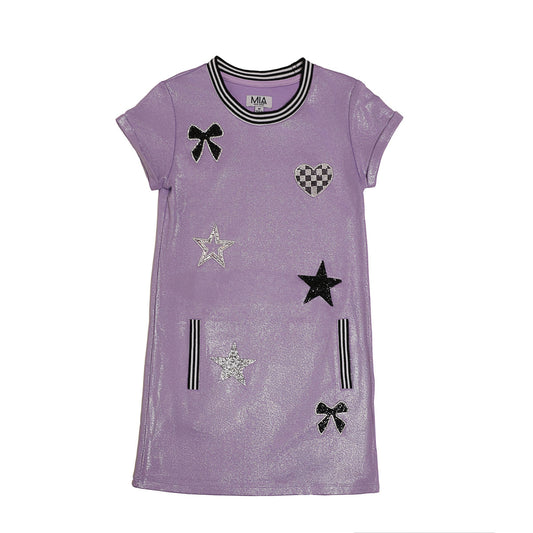 Purple Metallic Icon Dress