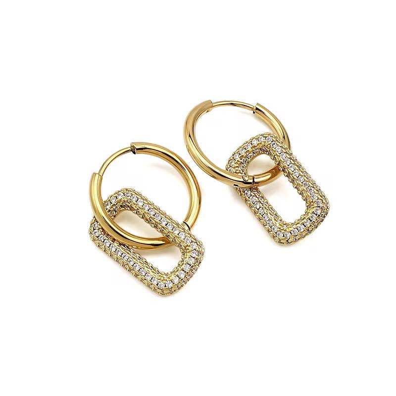 Liv Pave Hoop Earring