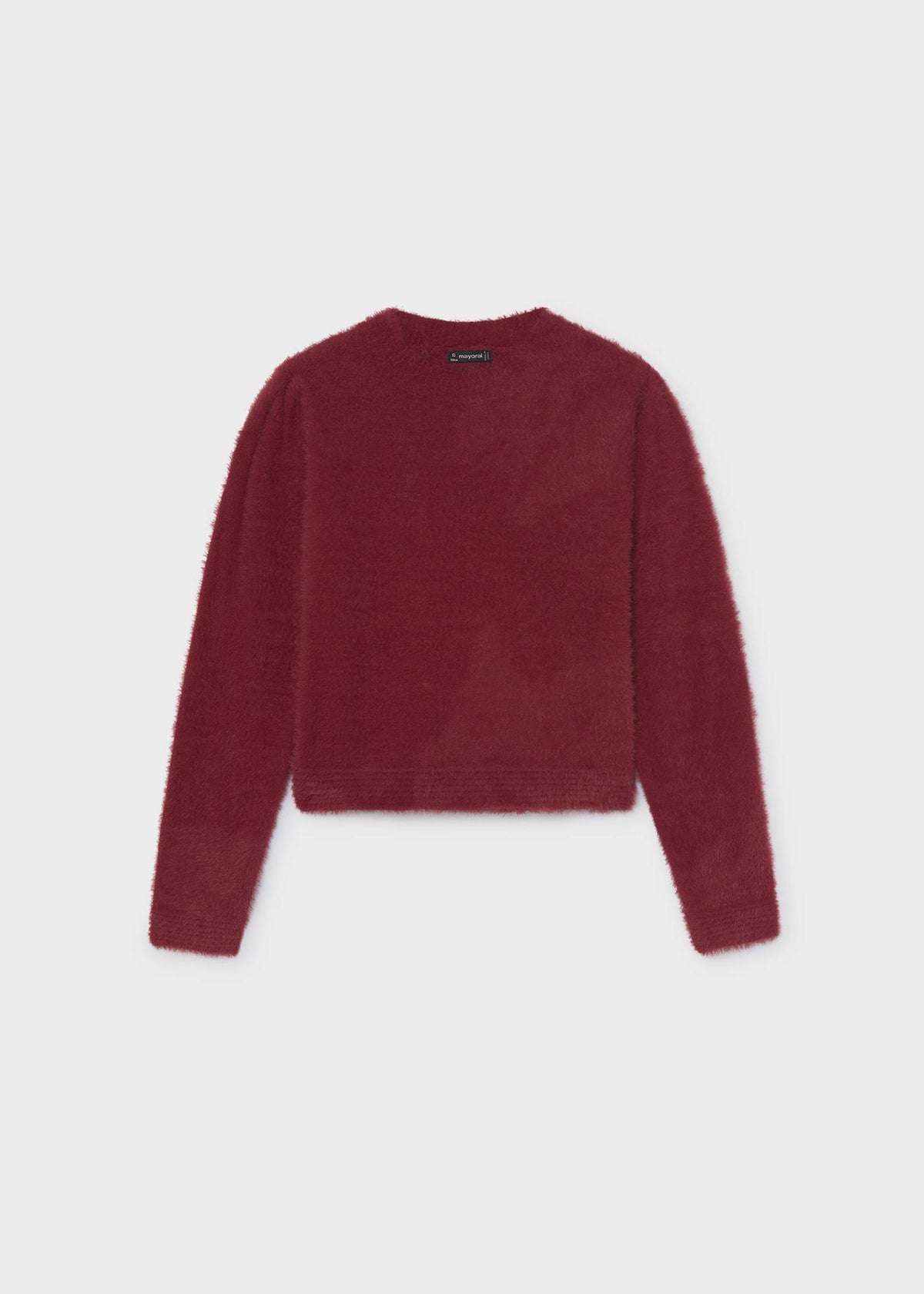 Maroon Fuzzy Effect Sweater