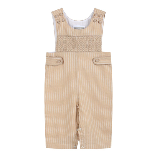 Brown Pinstripe Smocked Jon Jon