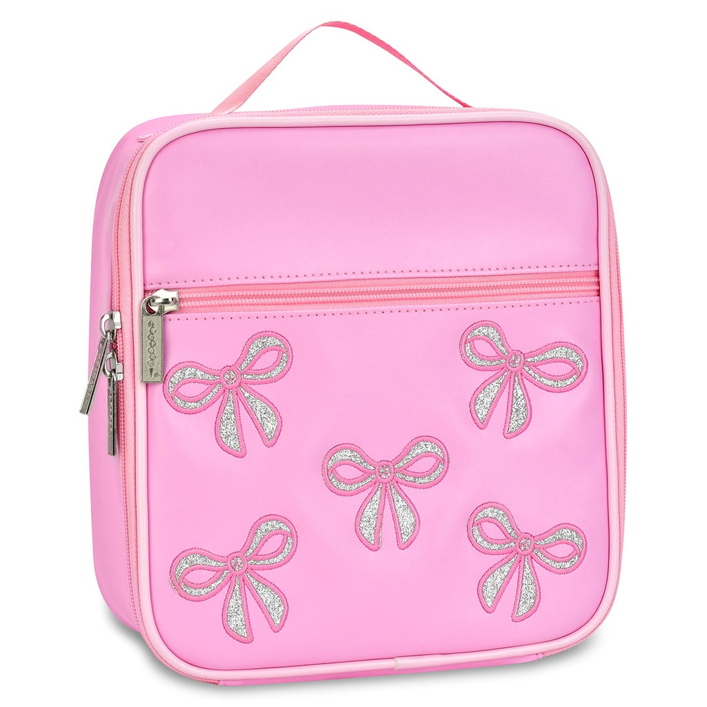 Pink Glitter Bows Lunch Tote