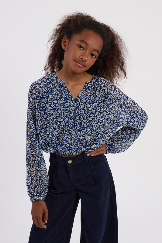 Blue Nora Voile Blouse