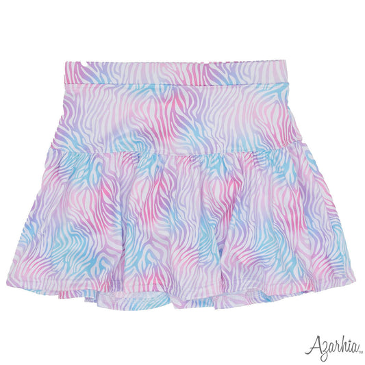 Watercolor Zebra Skort