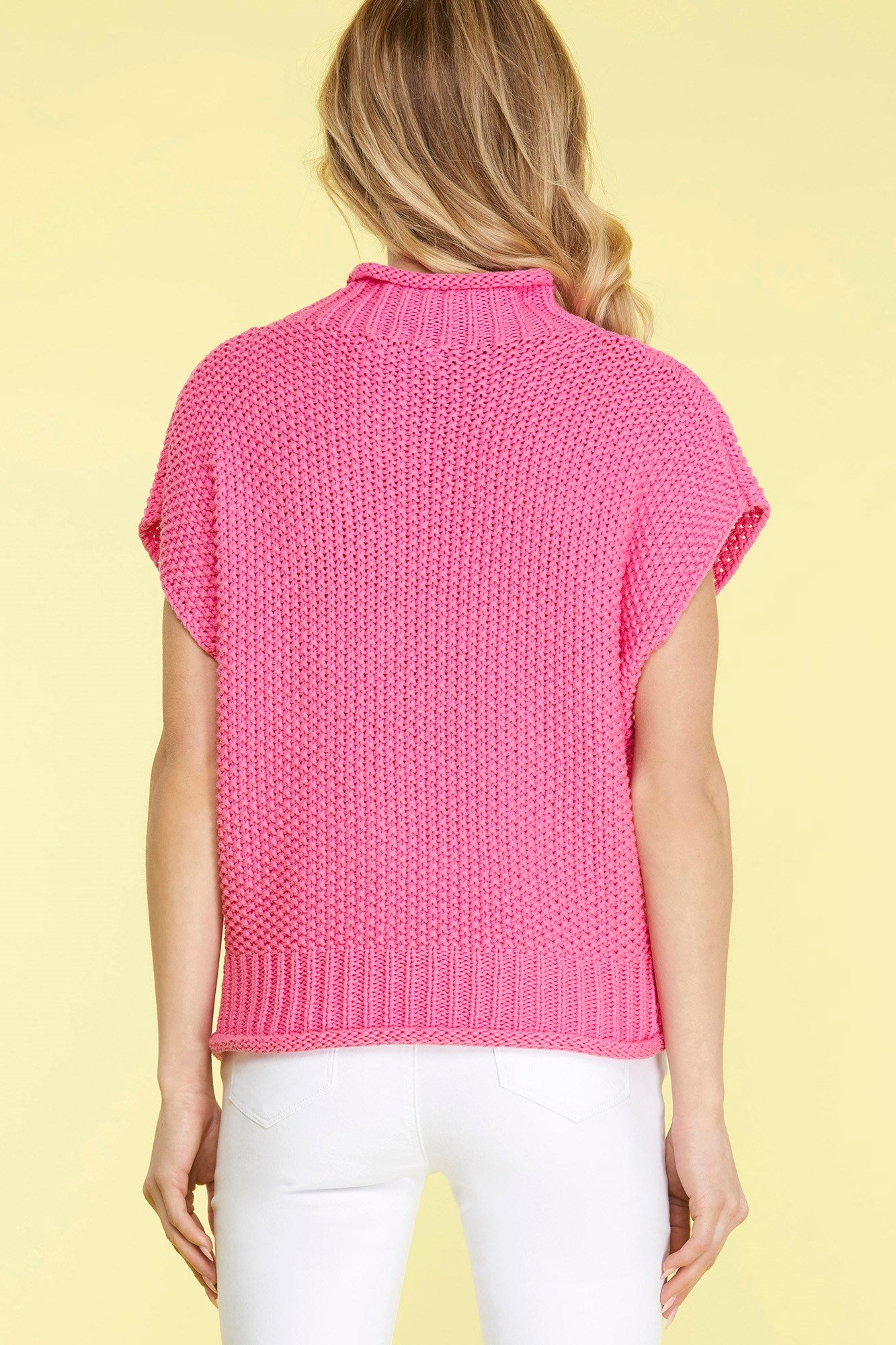 Pink Mock Neck Sweater