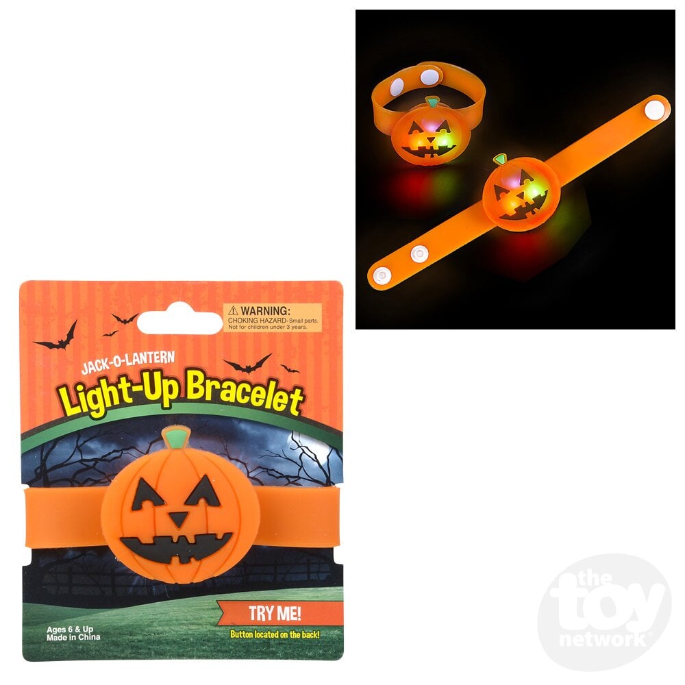 Jack-O-Lantern Light Up Bracelet
