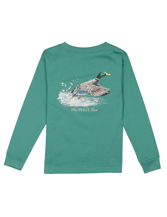 Lift Off LS Teal Tee