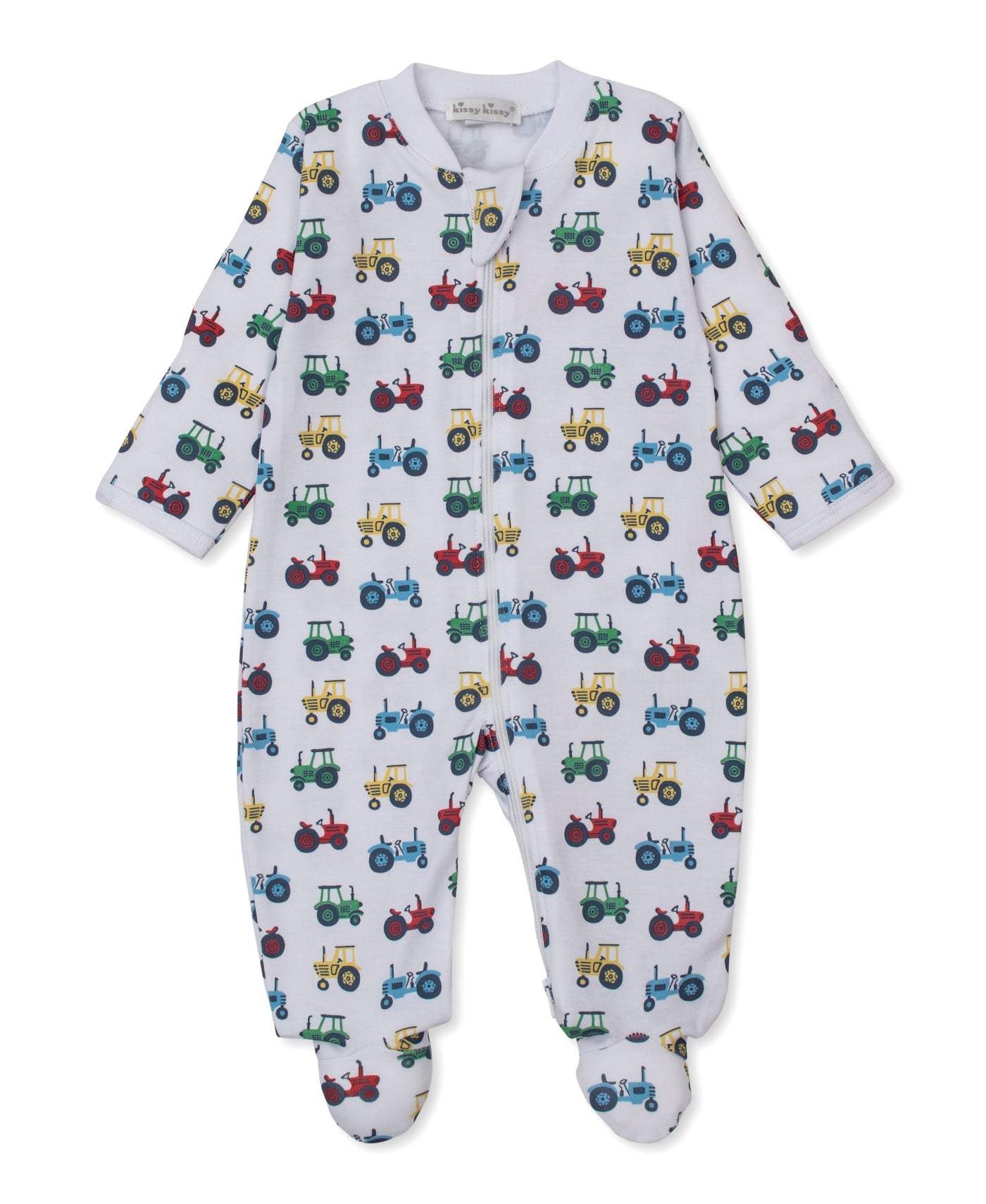 Trusty Tractors Zip Footie