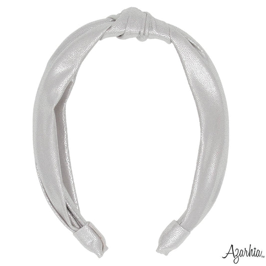 Silver Shimmer Top Knot Headband