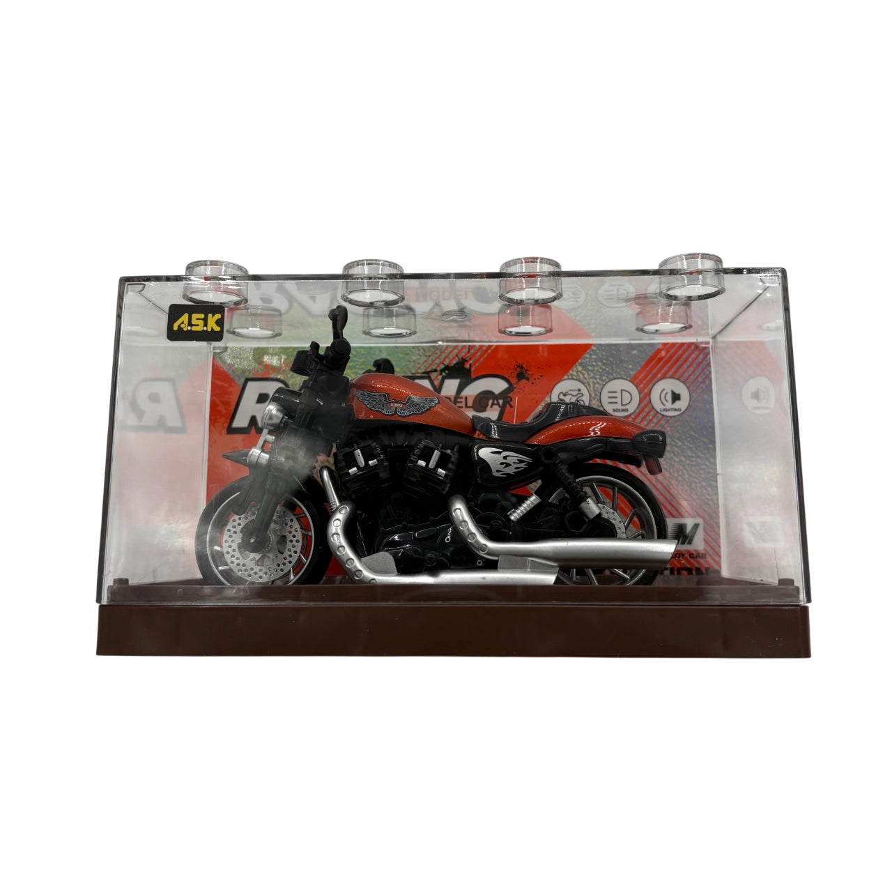 Die-Cast Pull-Back Motorcycle With Lights & Sound (Assorted)