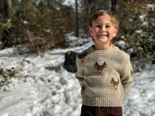 Rudy Beige Reindeer Sweater