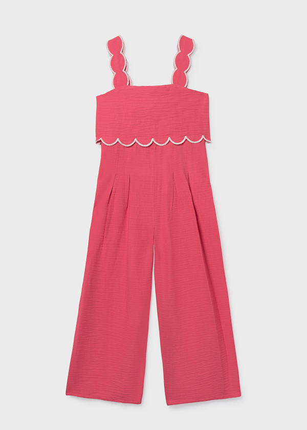 Coral Scallop Jumpsuit