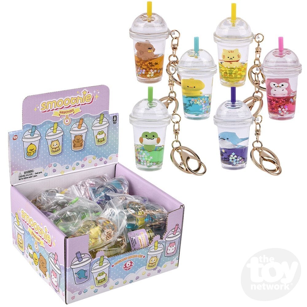 Kawaii Animal Smoothie Keychain