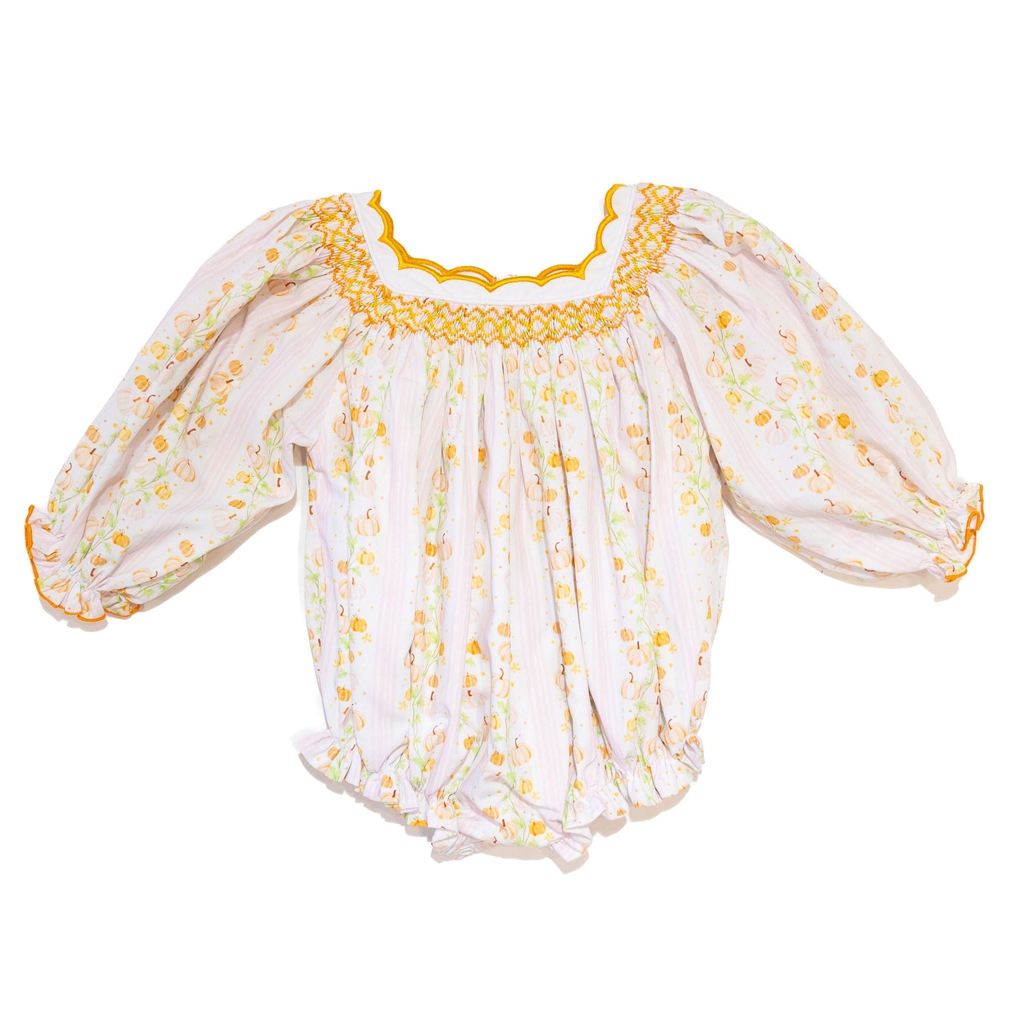 Sweet Pumpkins Scalloped Collar Bubble