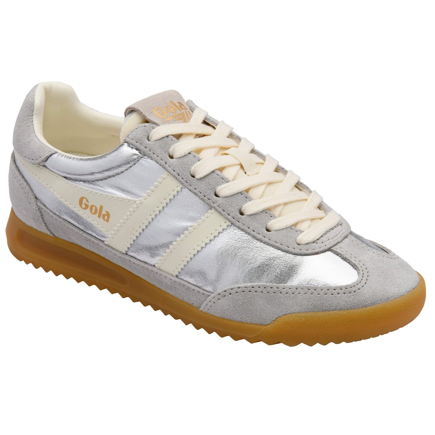 Firefly Metallic Sneakers - Silver/Off White