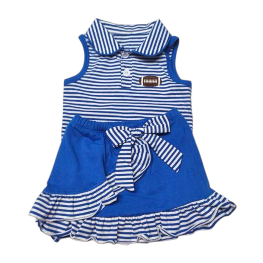 Blue & White Stripe Cheer Set