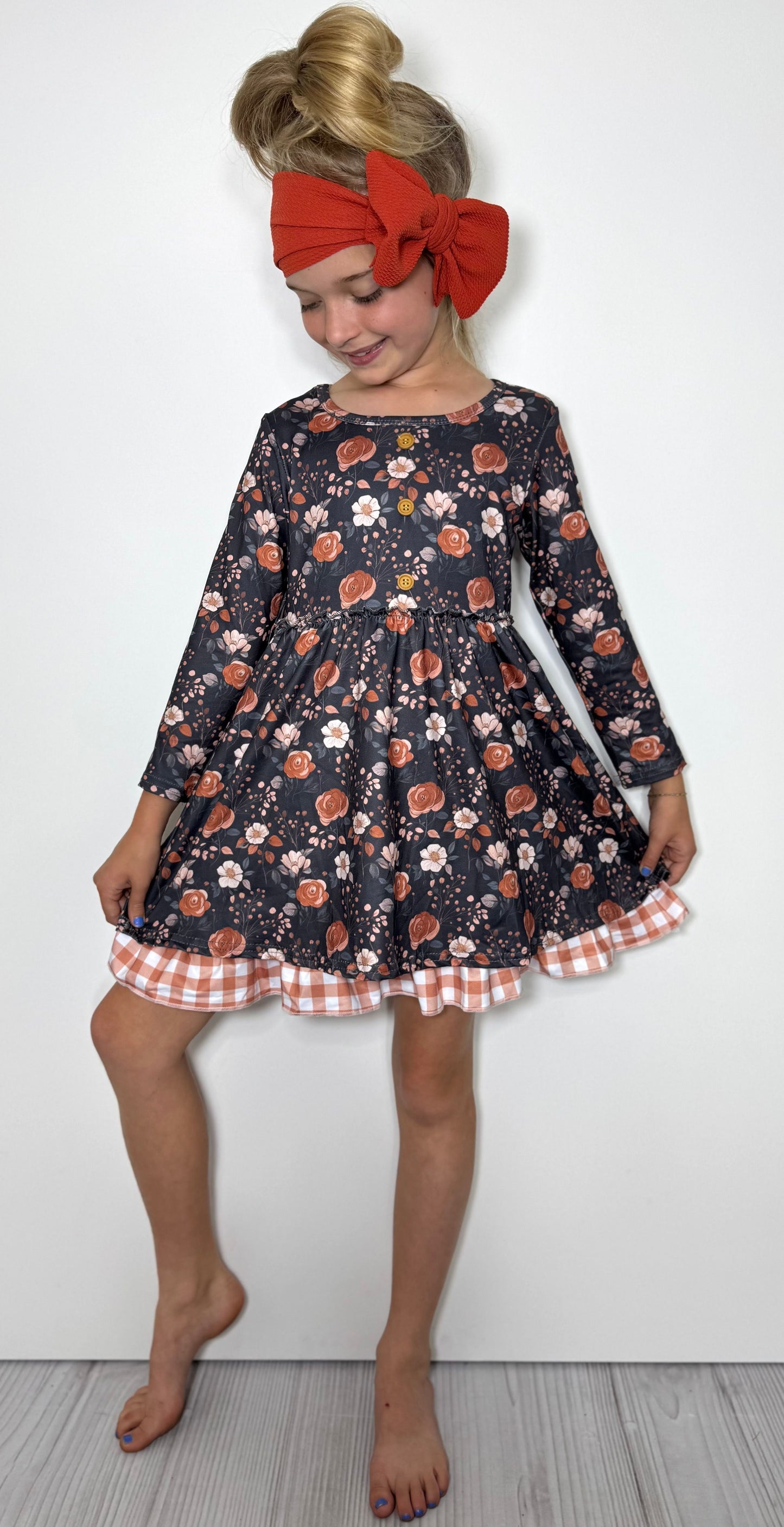 Rusty Midnight Floral Dress