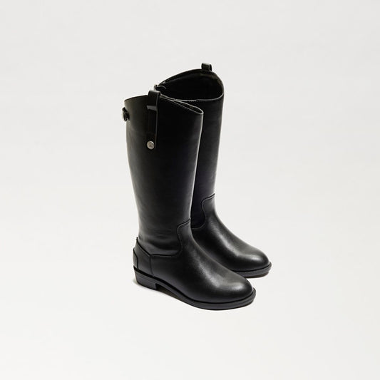 Black Leather Penny Boot