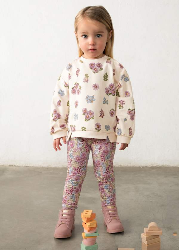 Mauve Floral Legging