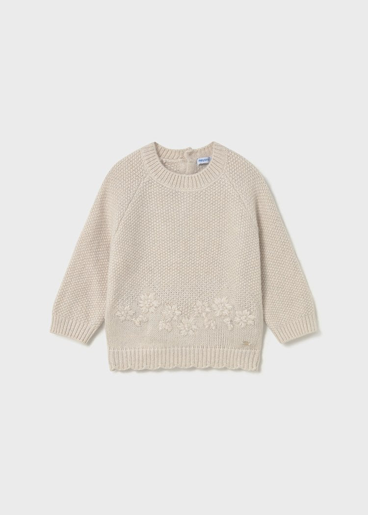 Flower Embroidered Sweater