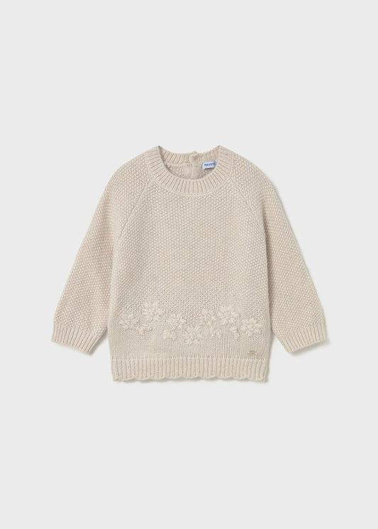 Flower Embroidered Sweater