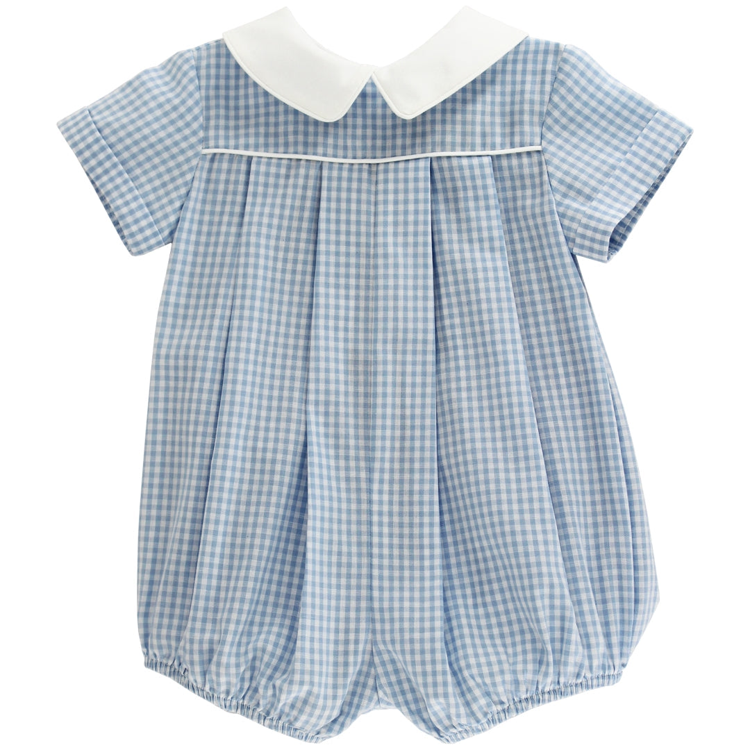 Light Blue Check Short Bubble
