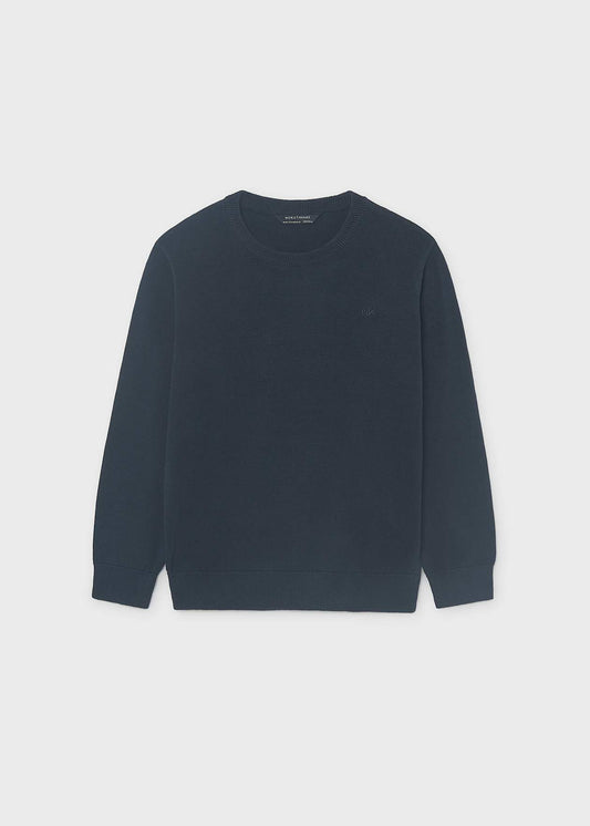 Boys Navy Crewneck Sweater