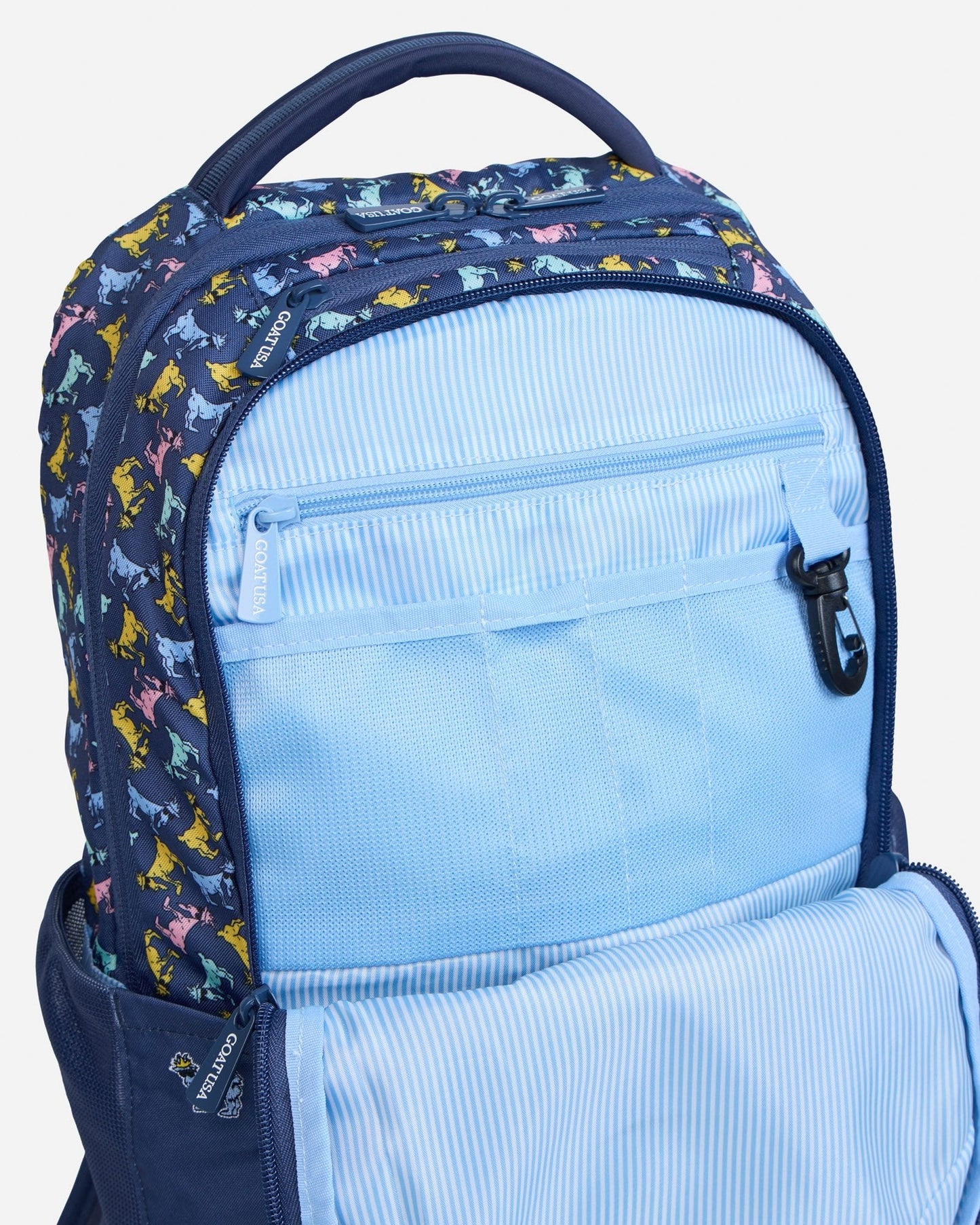 Navy Color Splash AOP Backpack