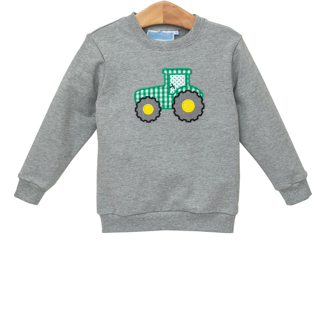 Tractor Applique Pullover