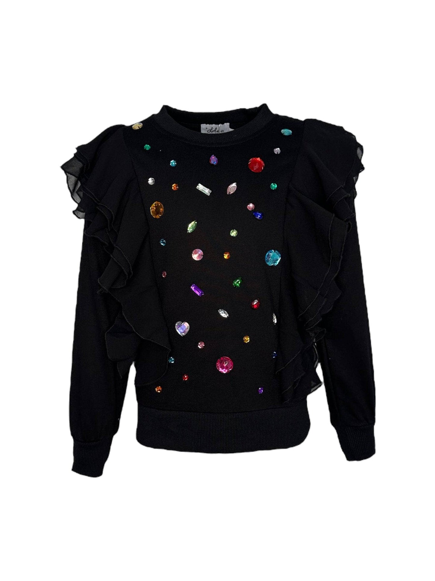 Rainbow Gem Ruffle Top