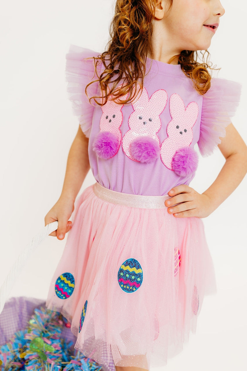 Easter Bunny Pom Pom Top