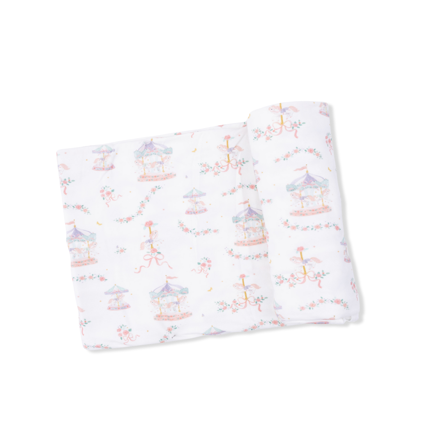 Carousel W/ Bows Swaddle Blanket