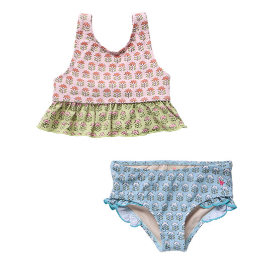 Prairie Block Print Palmer Tankini