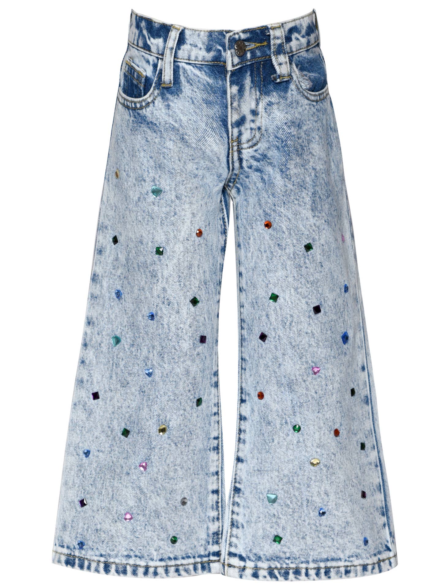 Denim Pants W/ Rhinestones