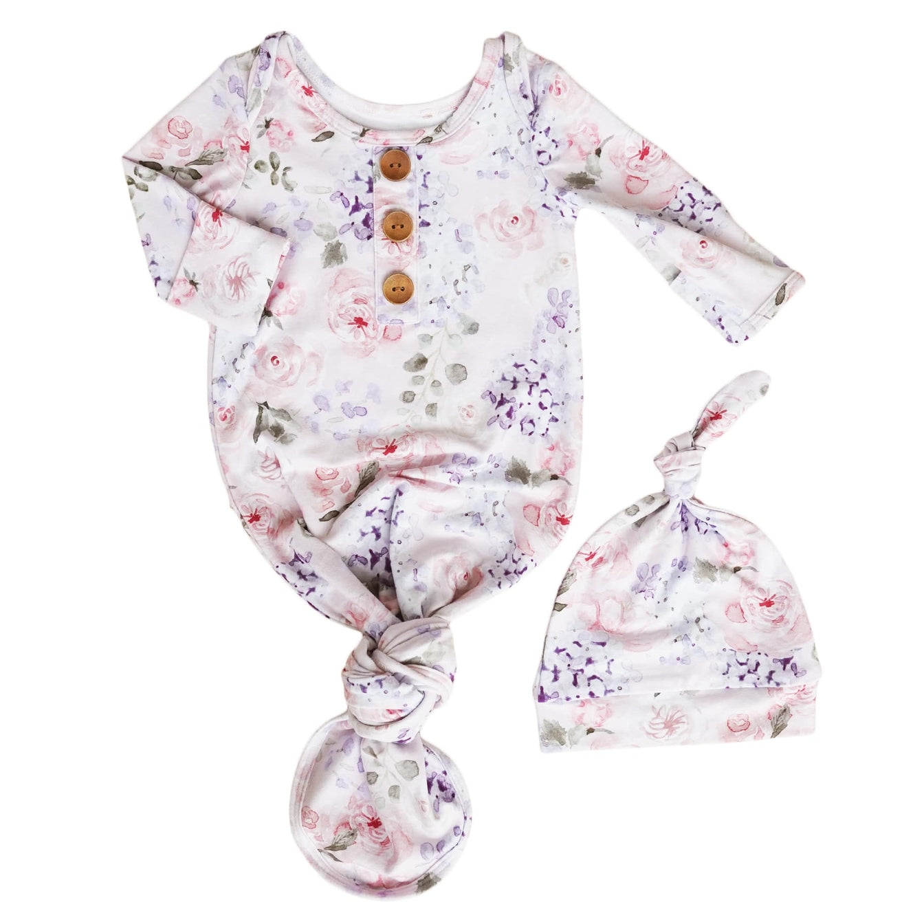 Henlee's Hydrangea Knot Gown Set