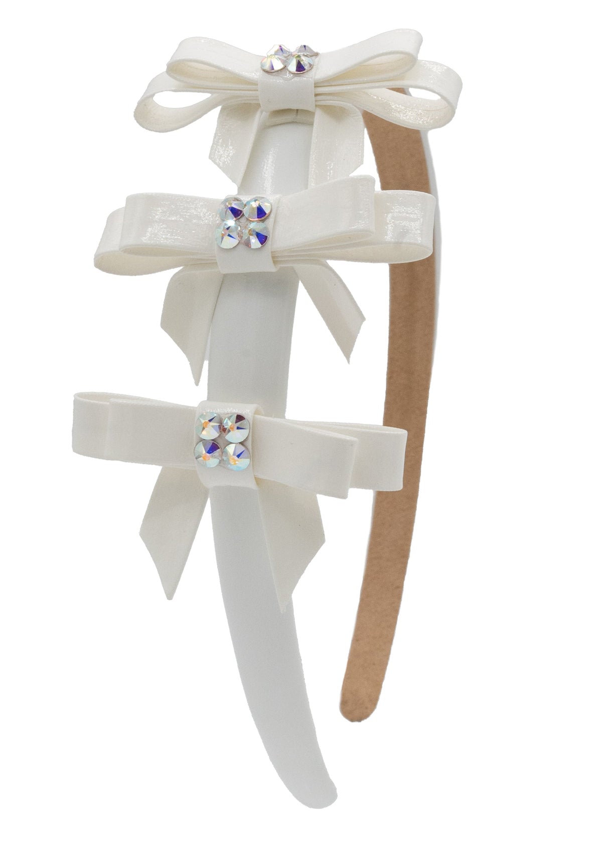 Leather 3 Bows Headband