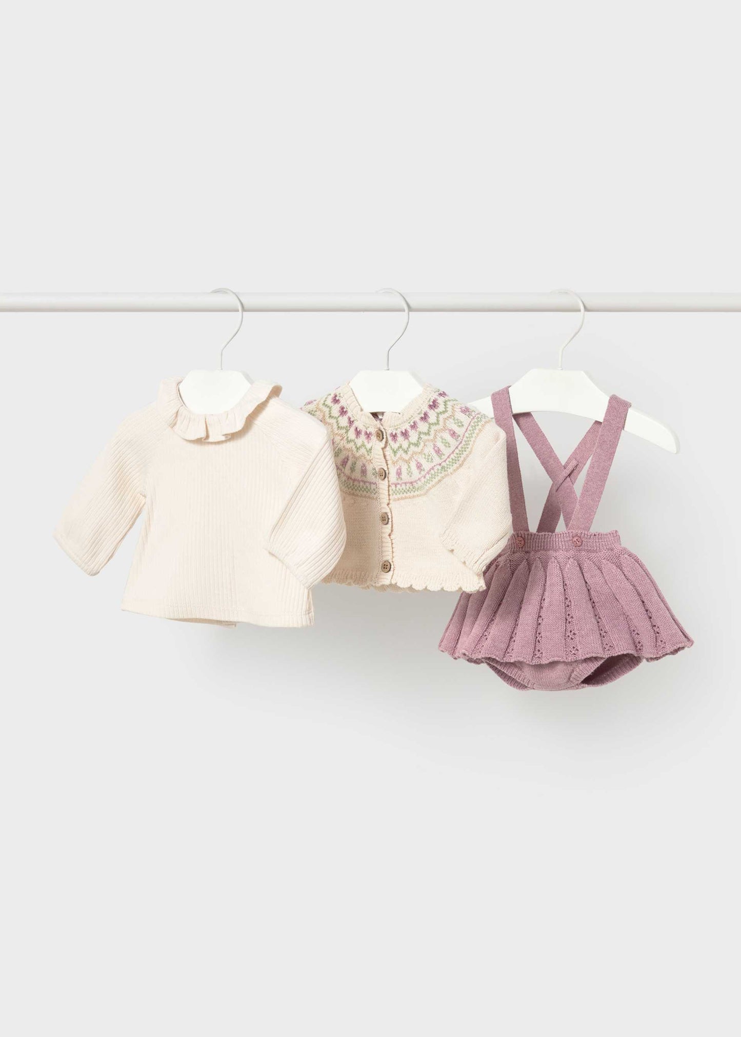 Mauve Floral 3pc Set