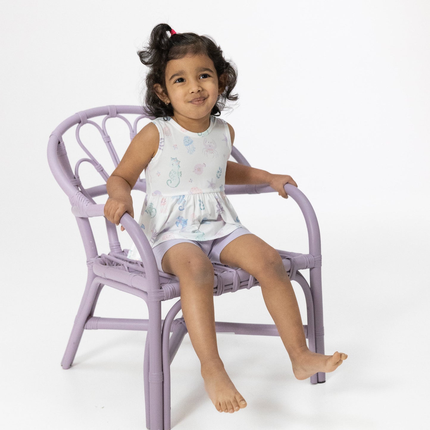 Floral Sea Creatures Peplum Set