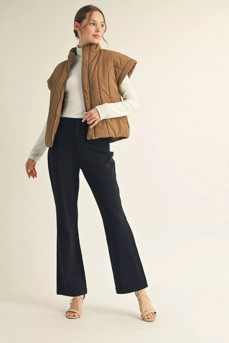Black Bootcut Slacks