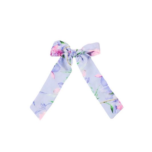 Long Tail Bow - Lilac Floral