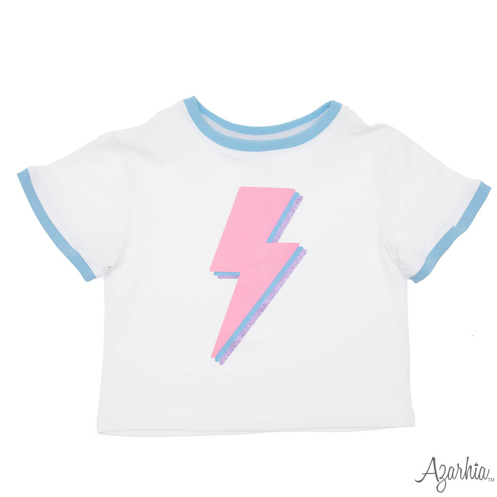 Pink Lightning Bolt Boxy Tee