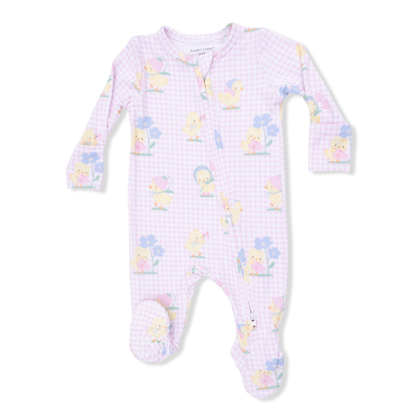 Vintage Spring Ducklings Zip Footie