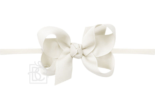 Antique White 3.5" Headband Bow