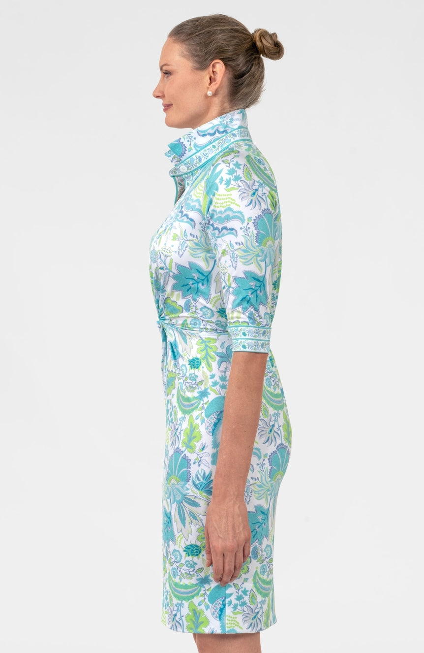 Ocean Turq Twist & Shout Dress - Blooming Party