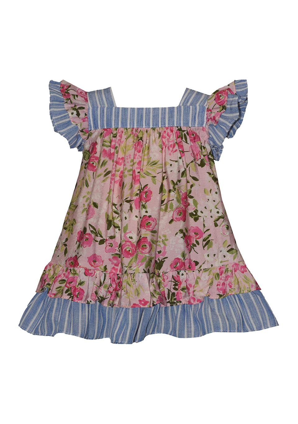 Pink Floral Stripe Bloomer Set