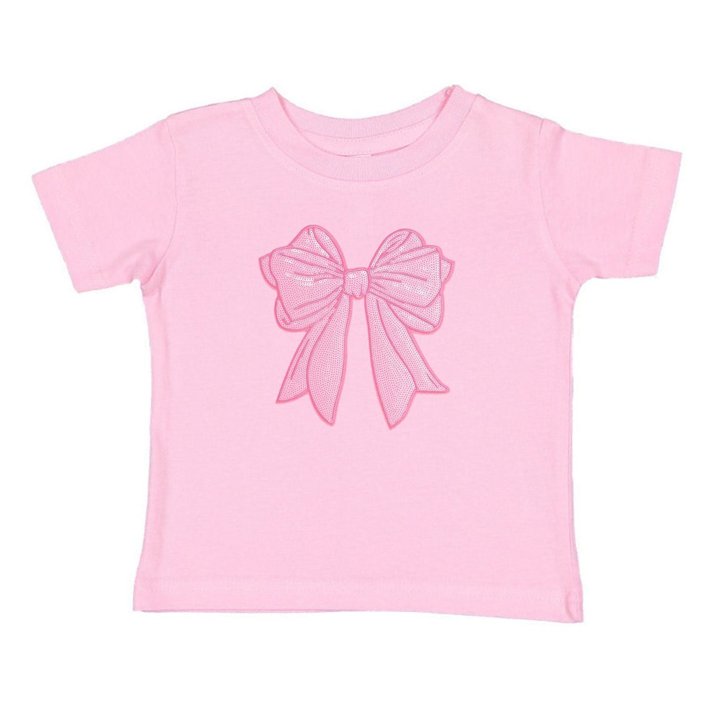 Pink Bow Sequin Tee