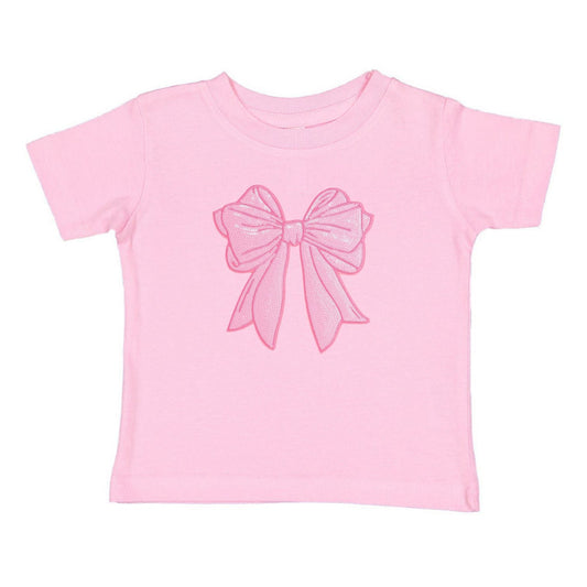 Pink Bow Sequin Tee